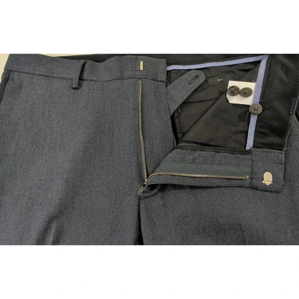 J Crew Ludlow Dress Pants Mens 31x30 Blue Slim Fit Flat‎ Front Business Office